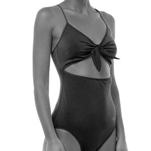 Michael Kors Women's Black Strappy Cross Back Swimsuit